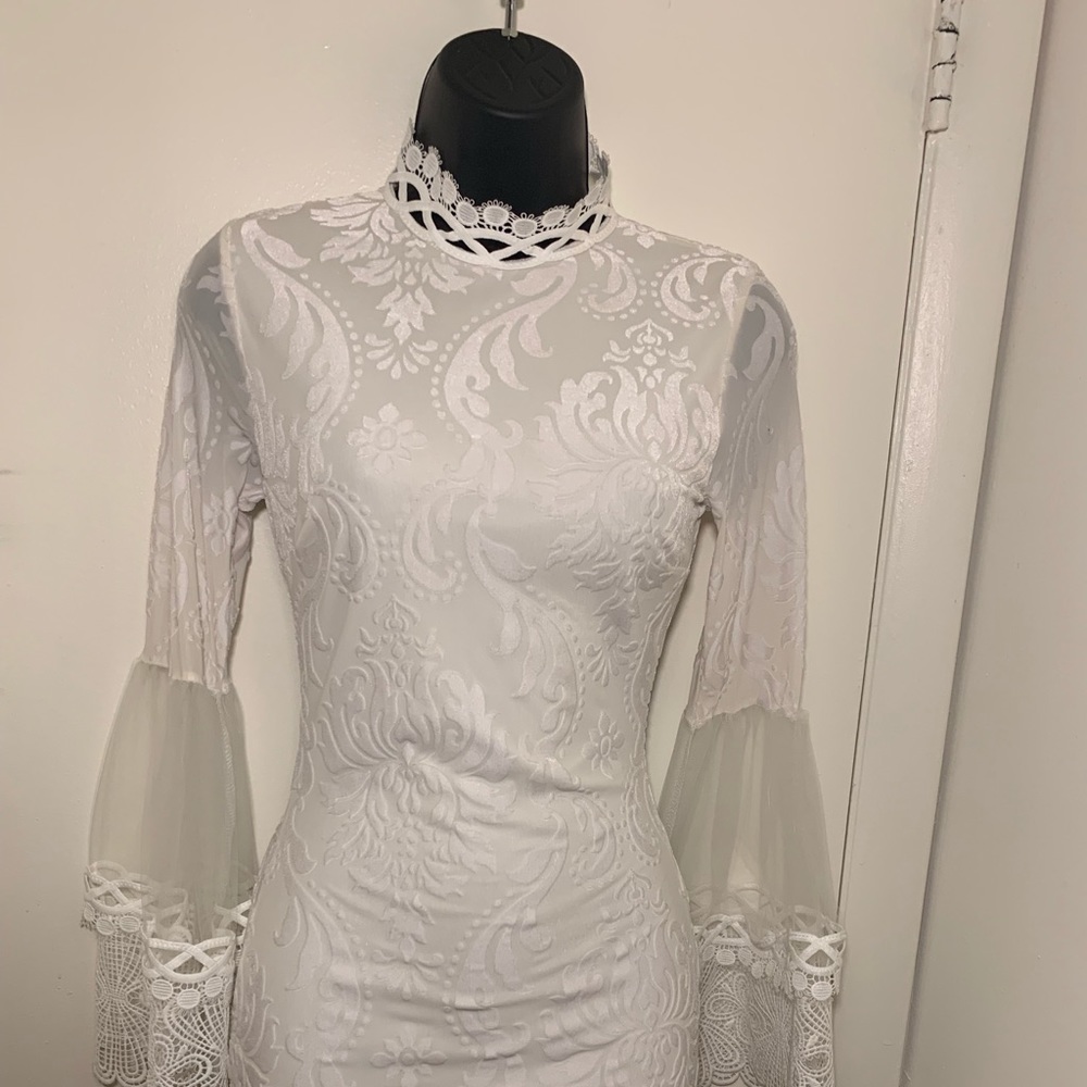 Off white vintage style dress